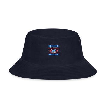 Jawlly Merry Christmas ugly Sweater - Bucket Hat - navy - Front