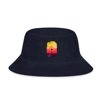 Nature Vintage Minimalist Pine Trees - Bucket Hat - navy - Front