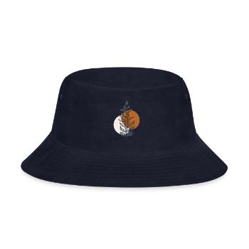 Boho Chic Leaf Art - Bucket Hat - navy - Front
