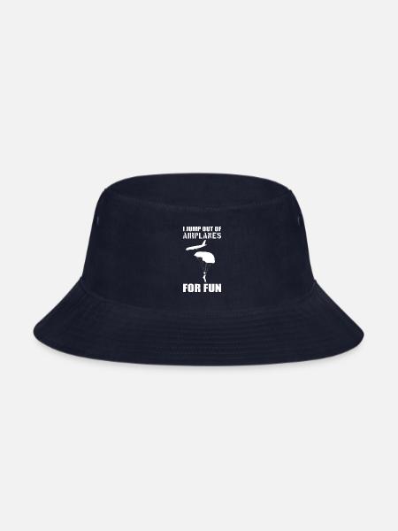 Funny Skydiving Skydiver - Bucket Hat - navy
