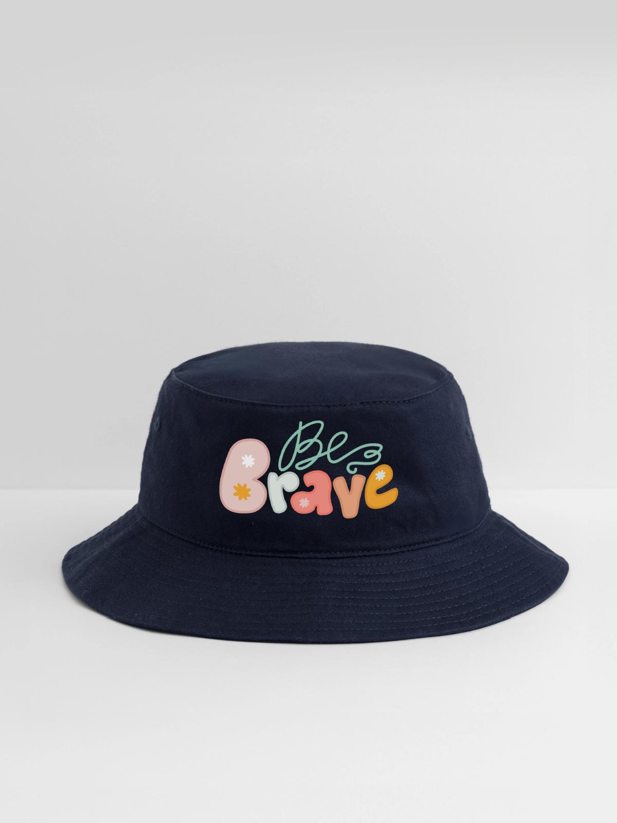 Be brave - Bucket Hat - navy - Front