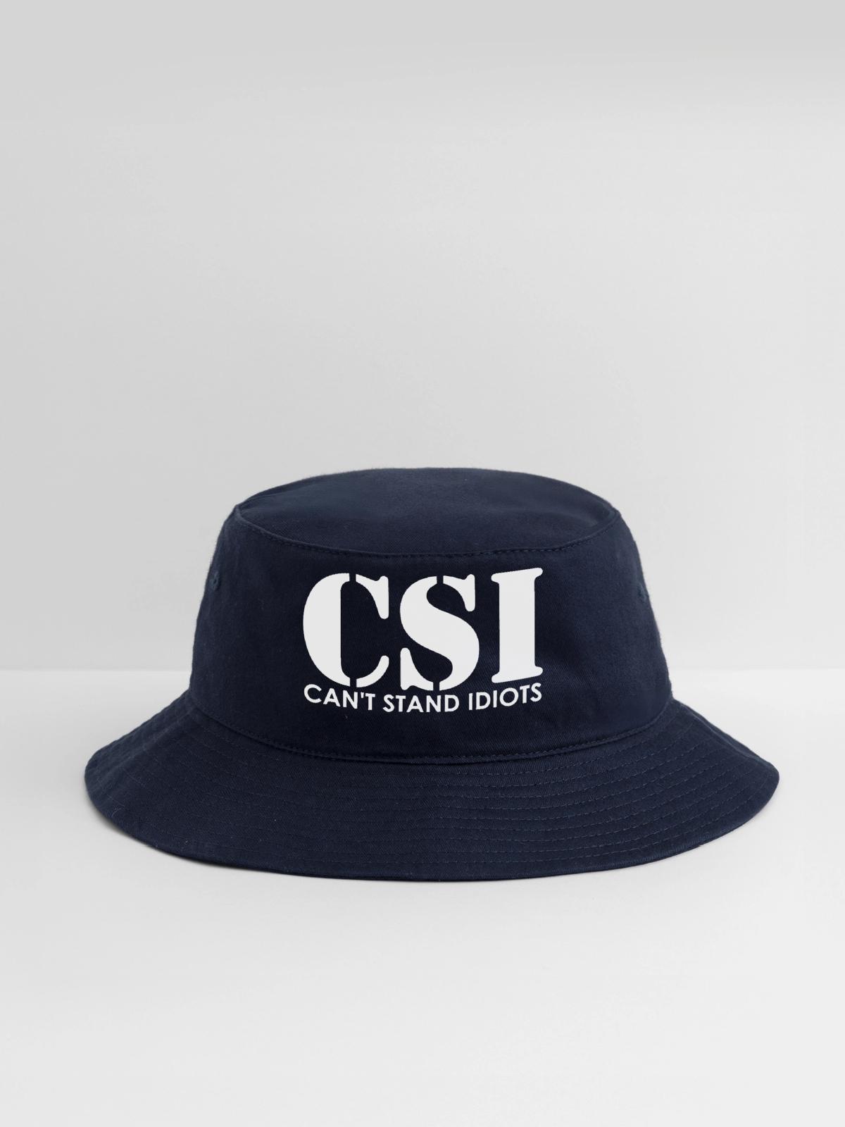 CSI Cant Stand Idiots - Bucket Hat - navy - Front