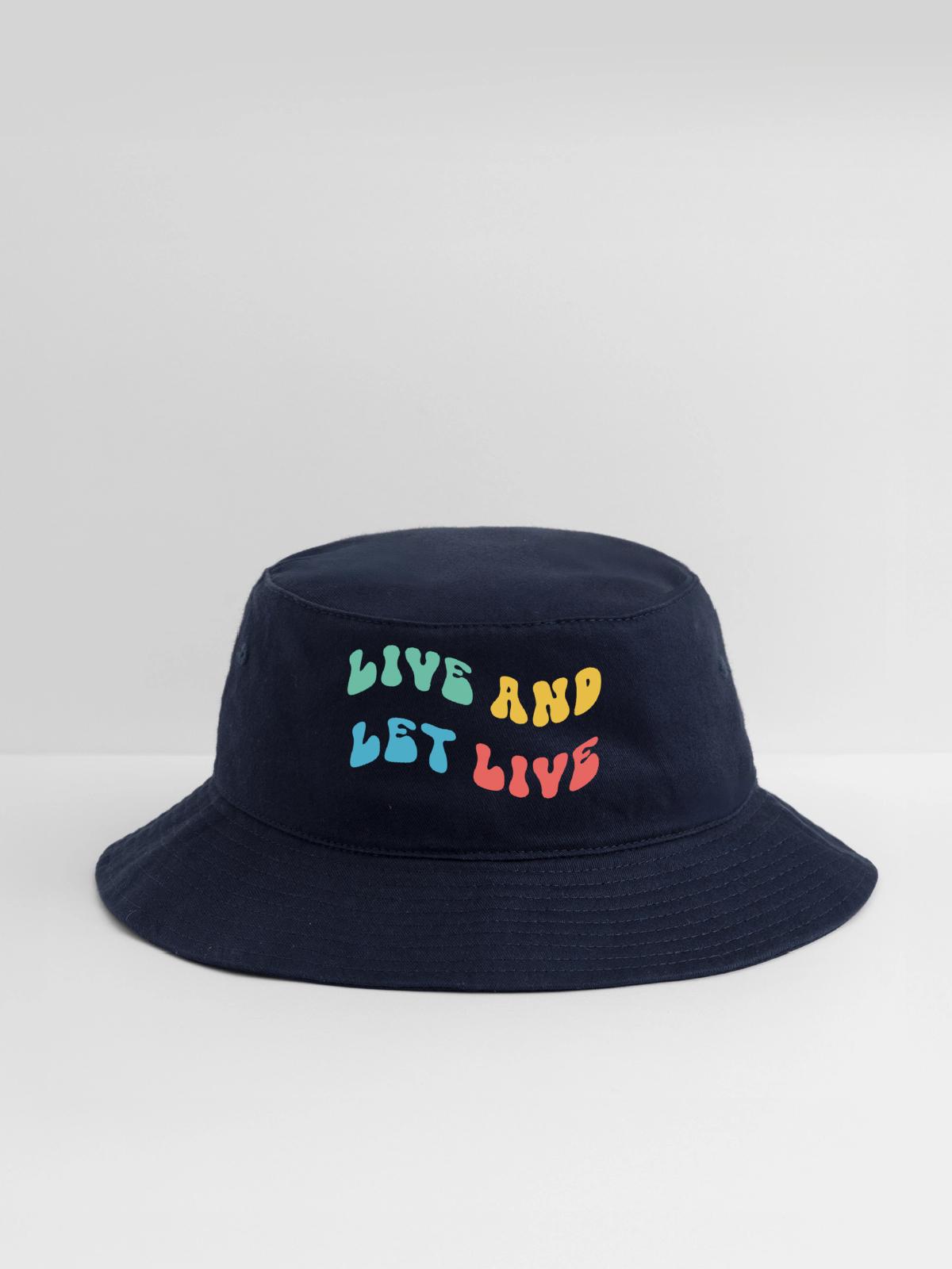 Live And Let Live - Bucket Hat - navy - Front