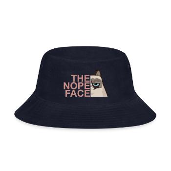 The Nope Face - Bucket Hat - navy - Front