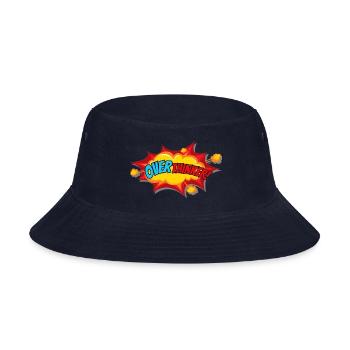 OVERTHINKER Comic Style Pop Art T-Shirt Design - Bucket Hat - navy - Front