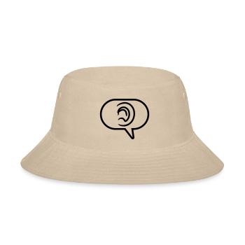 ear hear icon speech - Bucket Hat - cream - Front