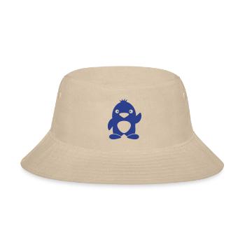 Cute Penguin Small Waving Greeting South Pole Bird - Bucket Hat - cream - Front