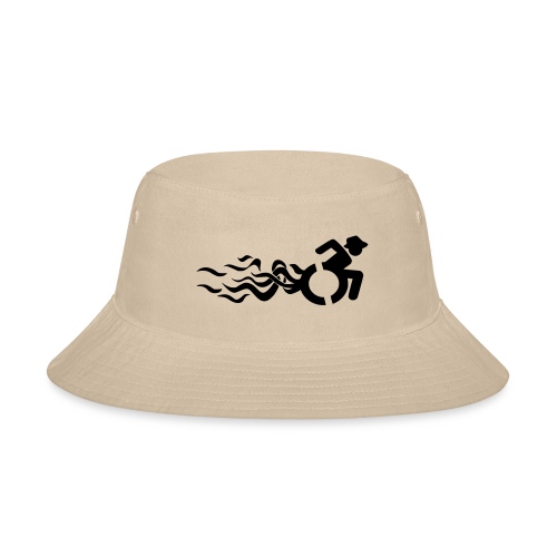 Wheelchair user with flames, disability - Bucket Hat