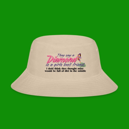 Softball Diamond is a girls Best Friend - Bucket Hat