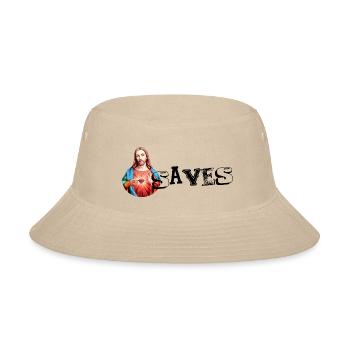 JESUS SAVES | Jesus Christ | Jesus Christus - Bucket Hat - cream - Front