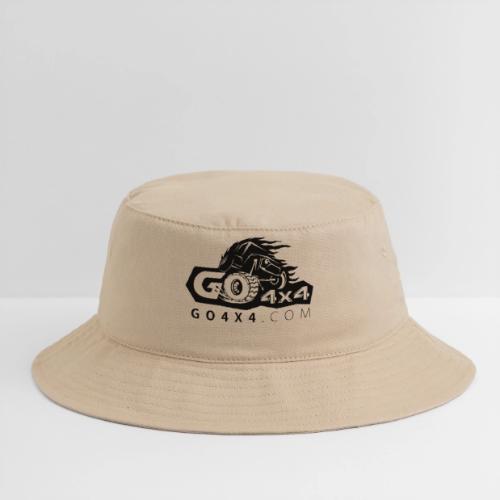 go bw white text black - Bucket Hat