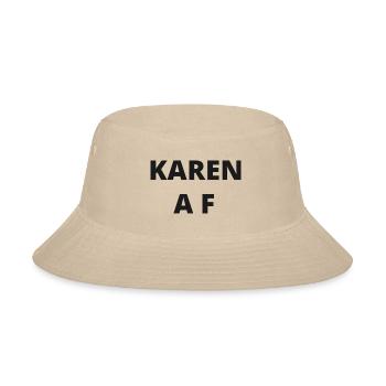 KAREN AF - one side - Bucket Hat - cream - Front