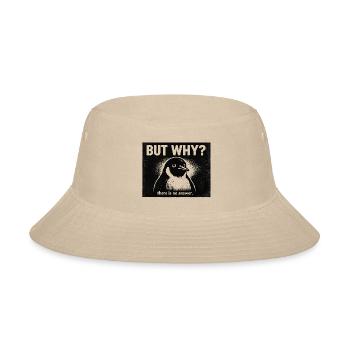 Nihilist Penguin But Why There Is No Answer Meme - Bucket Hat - cream - Front