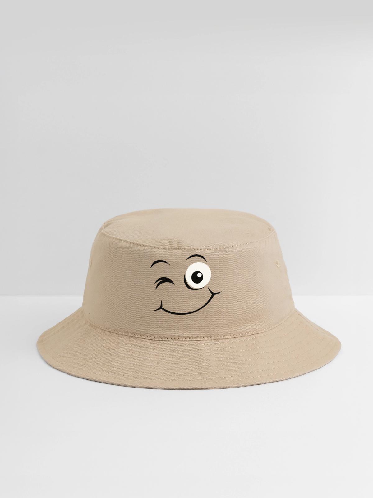 Happy face - Bucket Hat - cream - Front
