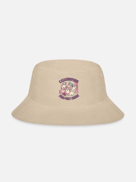 CATASTROPS - PURR-FECT CHAOS Cat Lover Design - Bucket Hat - cream