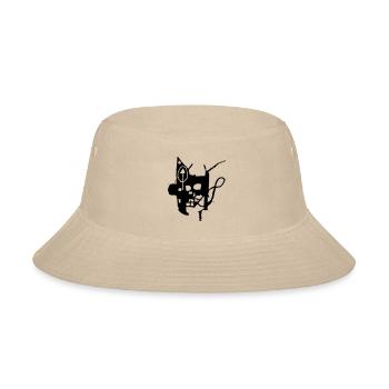 Basquiat Face - Bucket Hat - cream - Front