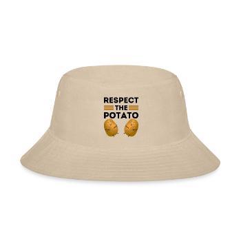 Respect The Potato Funny Is Potato Meme Potatoes - Bucket Hat - cream - Front
