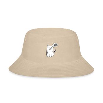 Go Away Angry Cat - Bucket Hat - cream - Front
