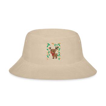 Reindeer Christmas windfall - Bucket Hat - cream - Front