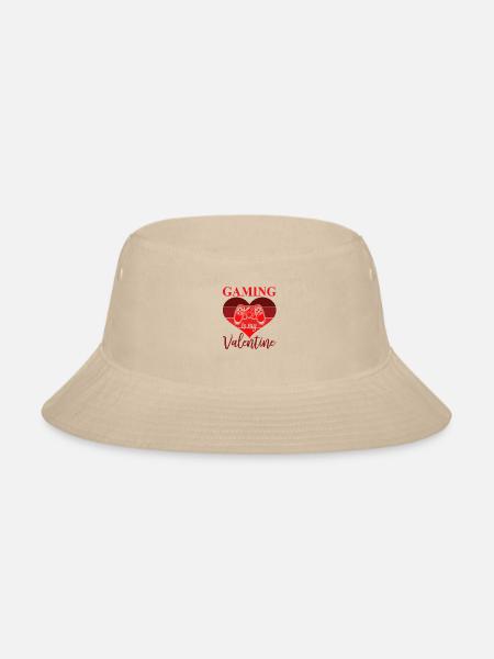 Gaming Is My Valentine Funny Valentine Day Gamer - Bucket Hat - cream