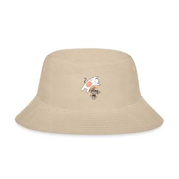 funny cat - Bucket Hat - cream - Front