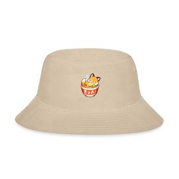 Kawaii Ramen Fox Snacking Bowl - Bucket Hat - cream - Front