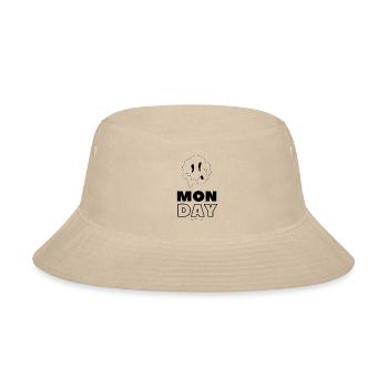 Black White Minimalist Motto - Bucket Hat - cream - Front