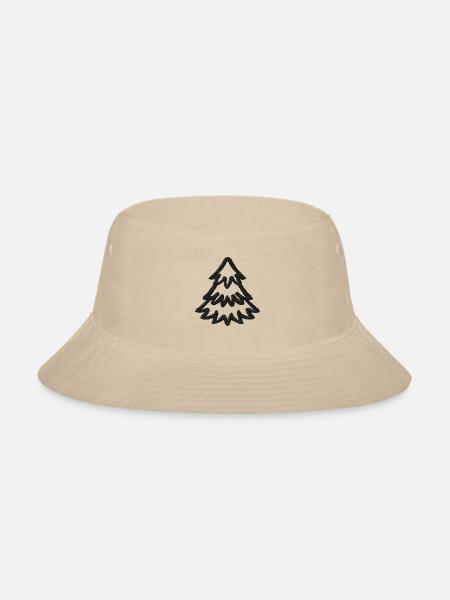 Christmas tree embroidered - Bucket Hat - cream