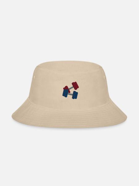 Weights embroidered - Bucket Hat - cream