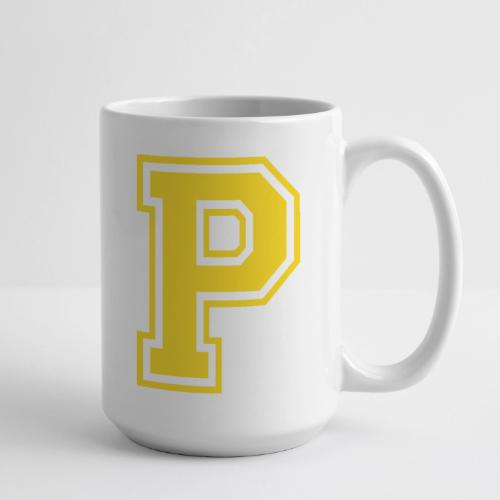 Letter P – Capital Athletic Alphabet Monogram - Coffee/Tea Mug 15 oz
