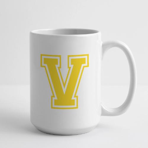 Letter V – Capital Athletic Alphabet Monogram - Coffee/Tea Mug 15 oz