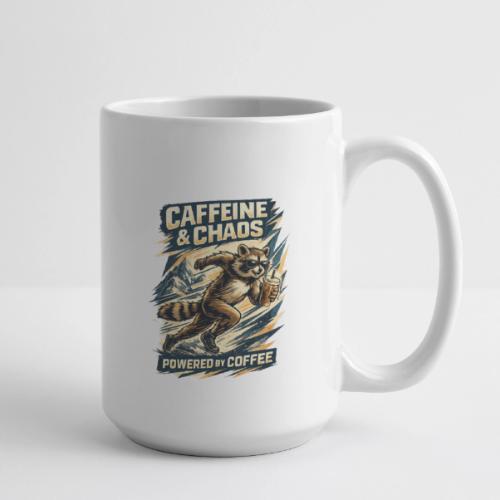 Funny Caffeine Chaos Raccoon Coffee Lover Morning - Coffee/Tea Mug 15 oz