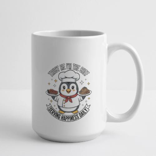 cute Penguin Chef-Funny Cartoon Daily Happiness - Coffee/Tea Mug 15 oz