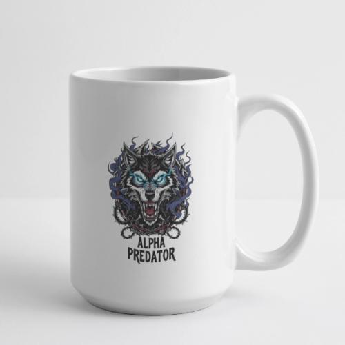 Alpha Predator Wolf Fierce Neon Eyes - Coffee/Tea Mug 15 oz