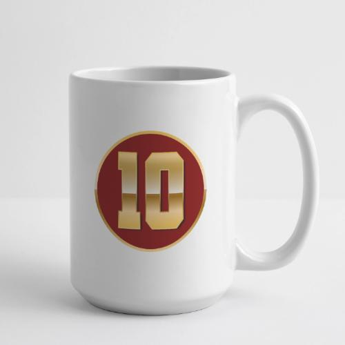 Number 10 in Gold Varsity Font - Coffee/Tea Mug 15 oz