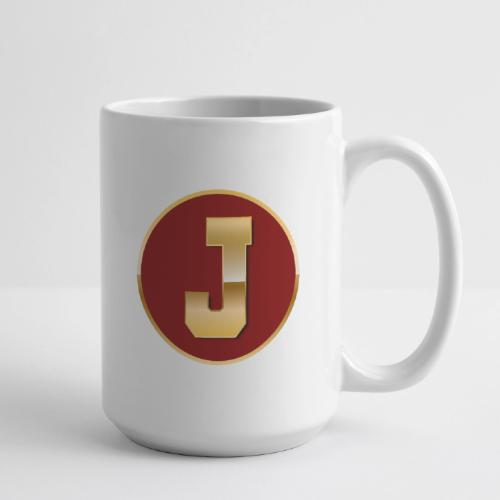 Letter J – Capital Varsity Alphabet Monogram - Coffee/Tea Mug 15 oz