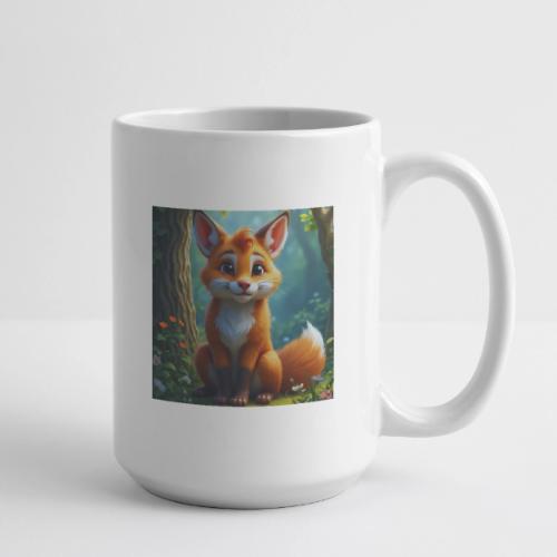 Magical fantasy fox in enchanted forest scene - Coffee/Tea Mug 15 oz
