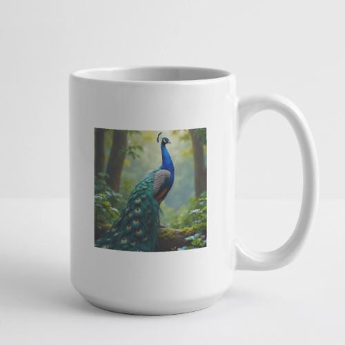 Majestic Peacock in Enchanted Forest - Coffee/Tea Mug 15 oz