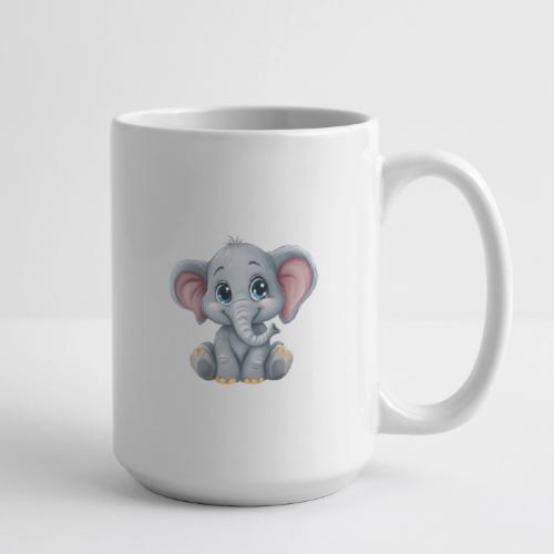 Sweet Cartoon Baby Elephant with Big Eyes - Coffee/Tea Mug 15 oz