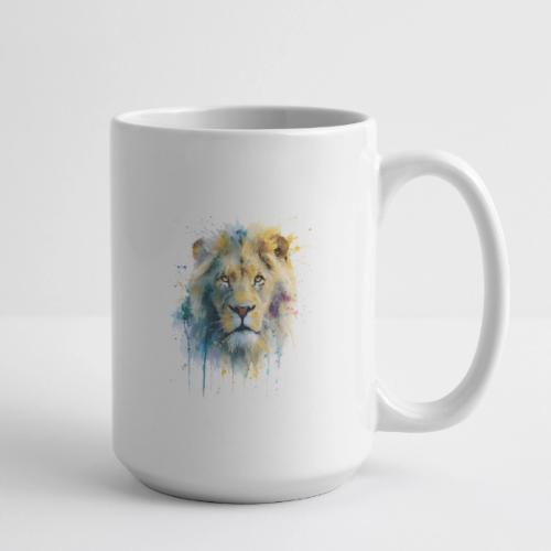 Splash-Art Lion Face - Coffee/Tea Mug 15 oz
