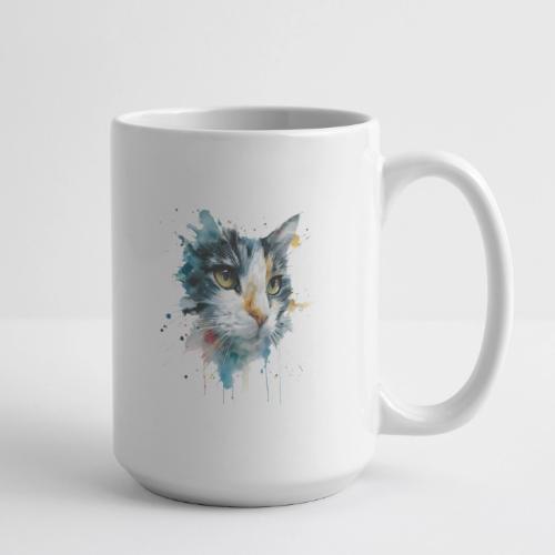 Watercolor cat face - Coffee/Tea Mug 15 oz