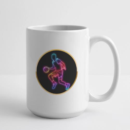 Basketball: Neon Dribble Pulse - Coffee/Tea Mug 15 oz