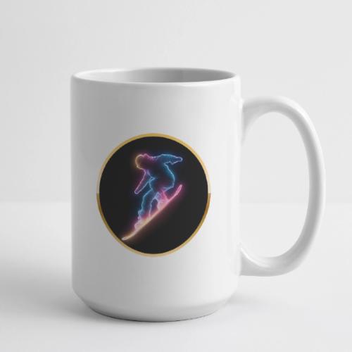 Snowboarding: Neon Snow Drift - Coffee/Tea Mug 15 oz