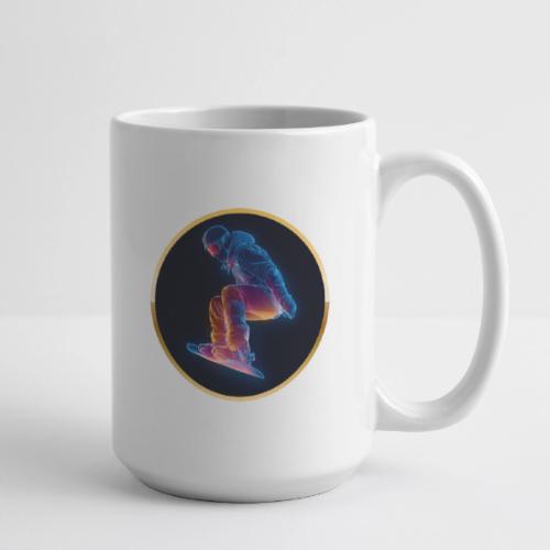 Snowboarding: Arctic Neon Leap - Coffee/Tea Mug 15 oz