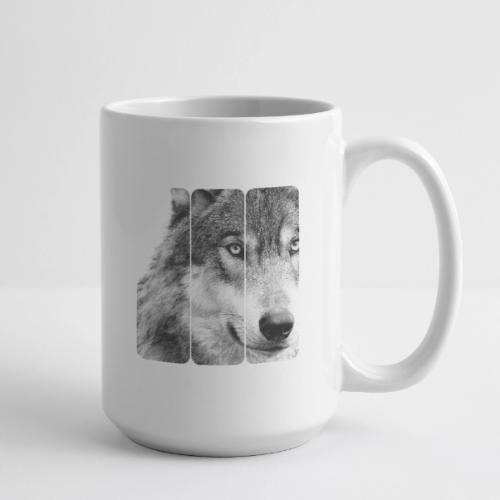 Wolf Face Triptych: Silent Alpha - Coffee/Tea Mug 15 oz