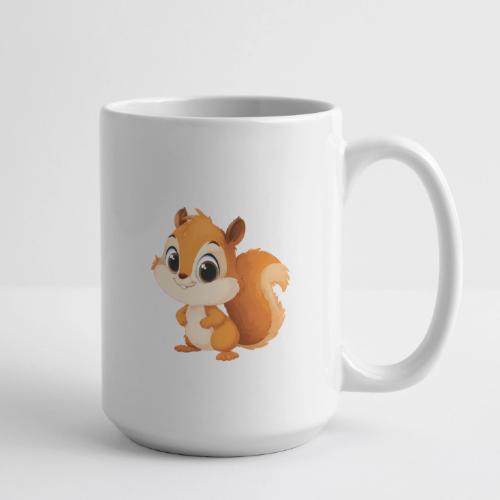 Playful Cartoon Squirrel with Big Innocent Eyes - Coffee/Tea Mug 15 oz