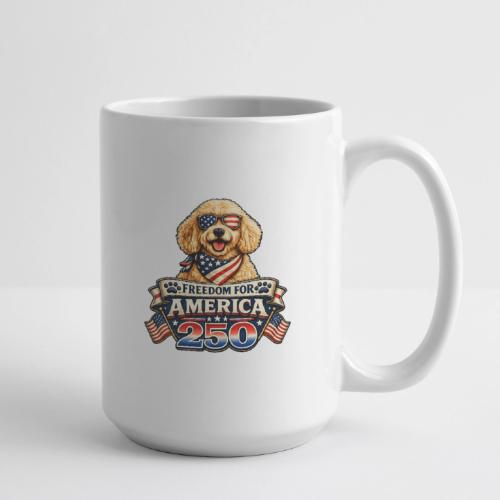 Freedom For America 250 Patriotic Goldendoodle - Coffee/Tea Mug 15 oz