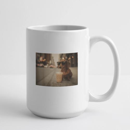 Funny Dachshund Iced Coffee Lover Tee - Coffee/Tea Mug 15 oz