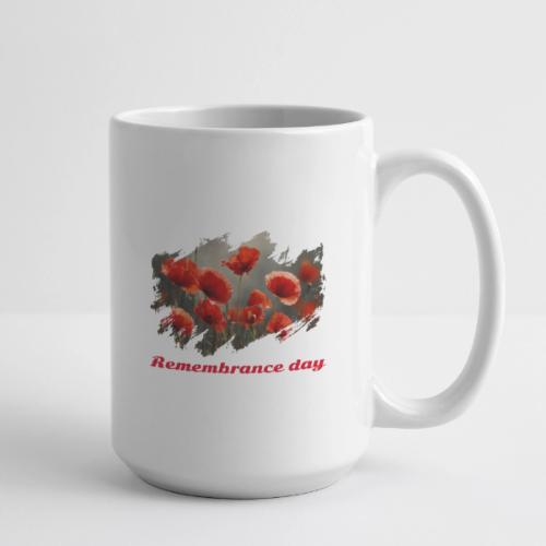 Remembrance Day with poppies - Coffee/Tea Mug 15 oz