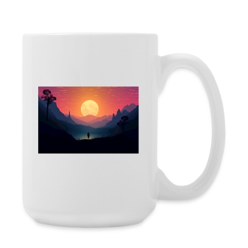 Sunset Adventure Mountain Landscape - Coffee/Tea Mug 15 oz